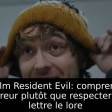 Le film Resident Evil: comprendre l'horreur plutôt que respecter à la lettre le lore