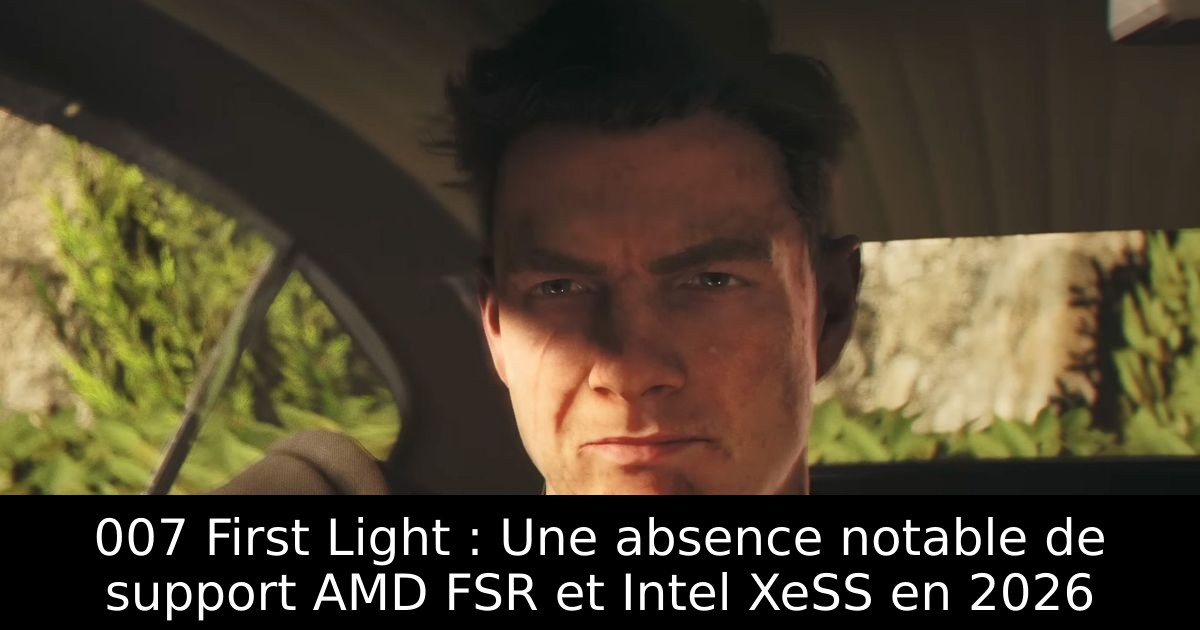 007 First Light : Une absence notable de support AMD FSR et Intel XeSS en 2026
