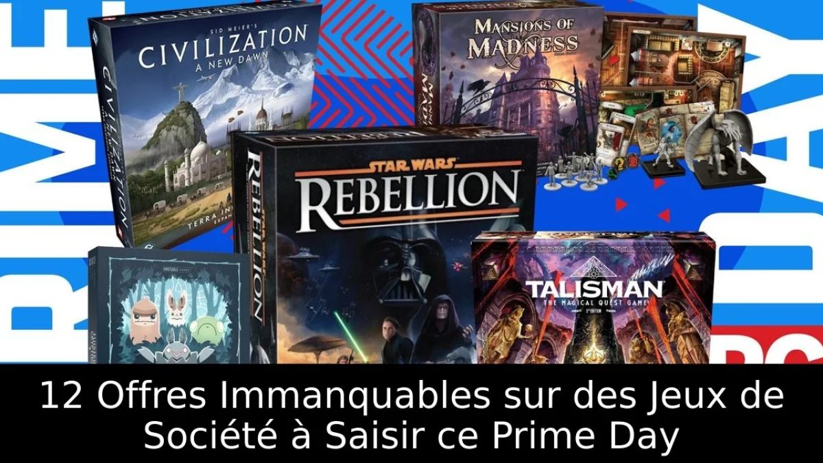 12 Offres Immanquables sur des Jeux de Société à Saisir ce Prime Day