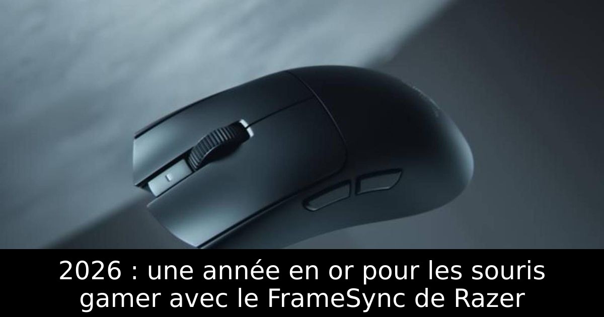 2026 : une année en or pour les souris gamer avec le FrameSync de Razer