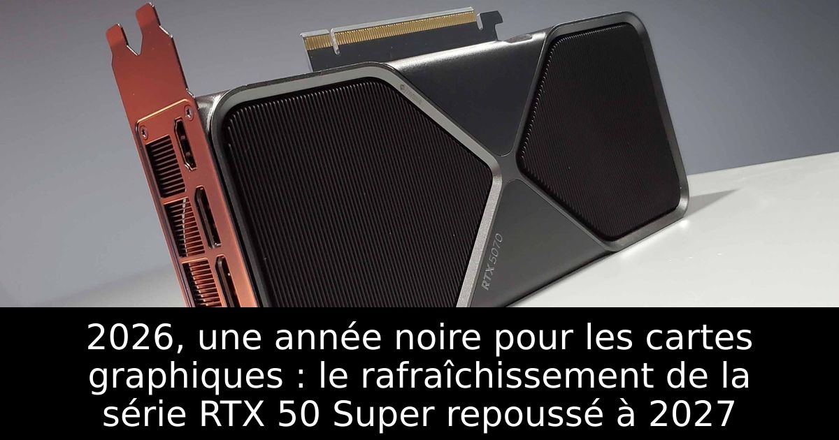 2026, une année noire pour les cartes graphiques : le rafraîchissement de la série RTX 50 Super repoussé à 2027