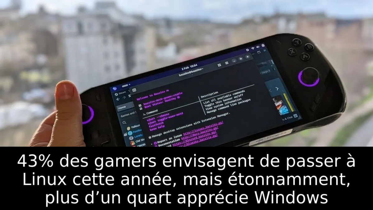 43% des gamers envisagent de passer à Linux cette année, mais étonnamment, plus d’un quart apprécie Windows