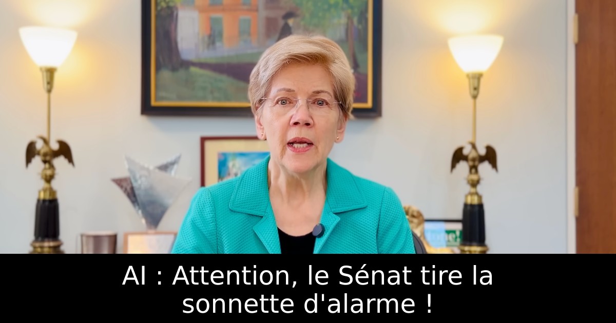 AI : Attention, le Sénat tire la sonnette d'alarme !