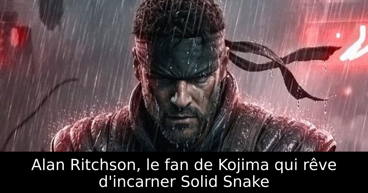 Alan Ritchson, le fan de Kojima qui rêve d'incarner Solid Snake