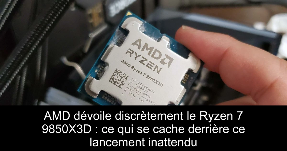 AMD dévoile discrètement le Ryzen 7 9850X3D : ce qui se cache derrière ce lancement inattendu