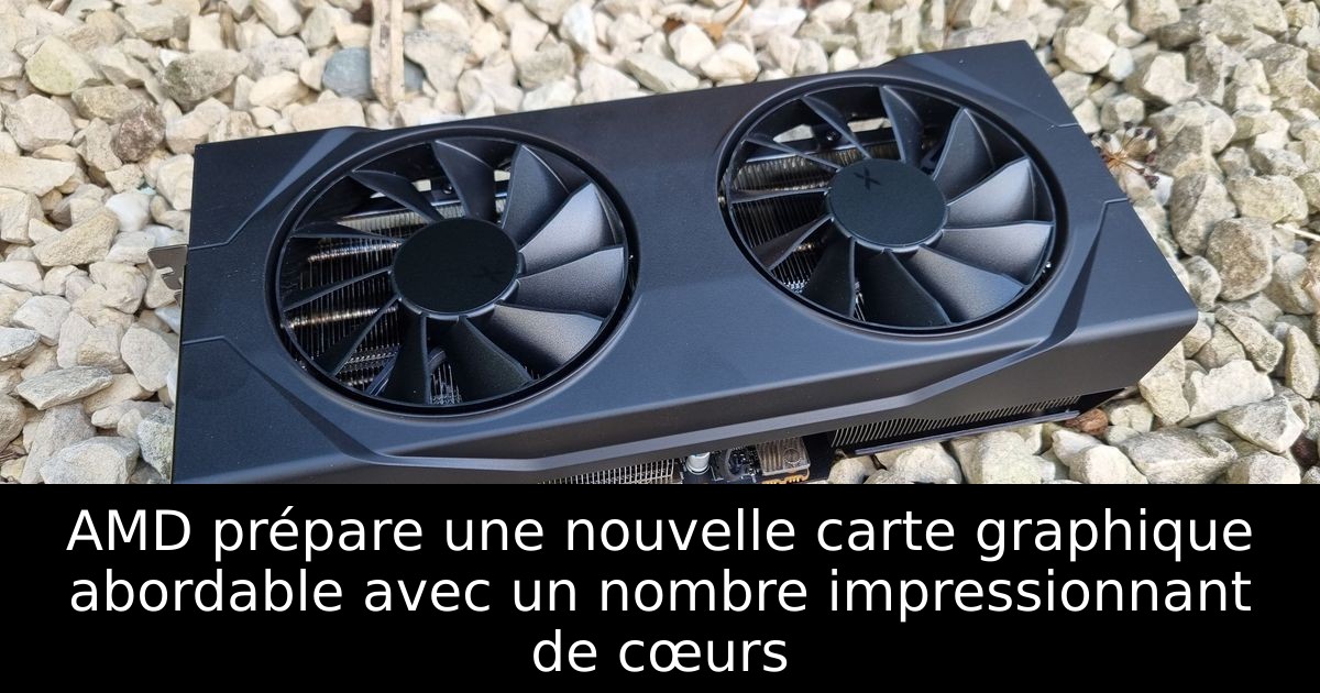 AMD prépare une nouvelle carte graphique abordable avec un nombre impressionnant de cœurs