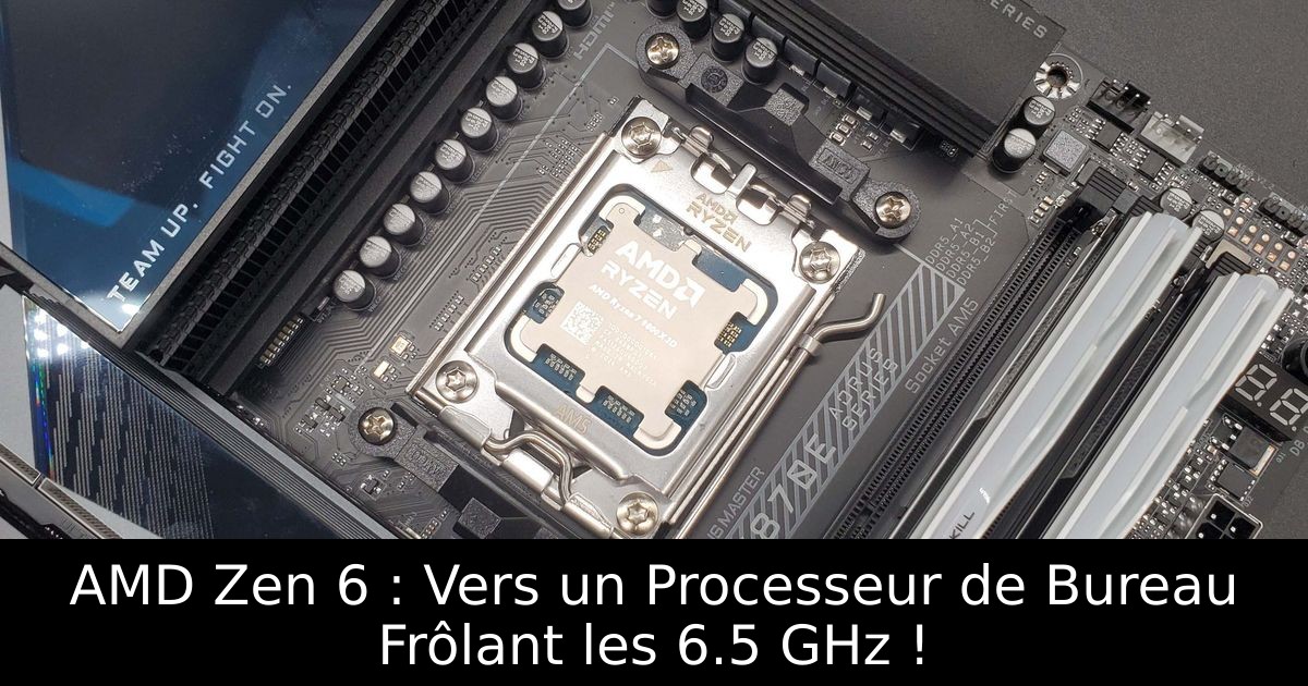 AMD Zen 6 : Vers un Processeur de Bureau Frôlant les 6.5 GHz !