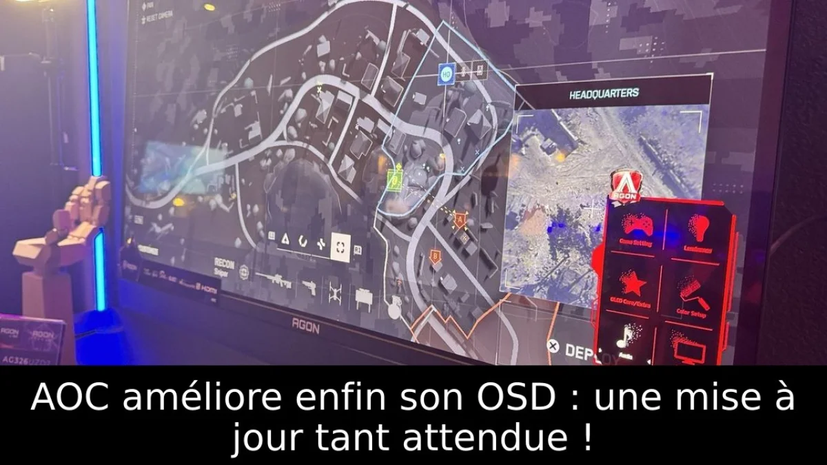 AOC améliore enfin son OSD : une mise à jour tant attendue !
