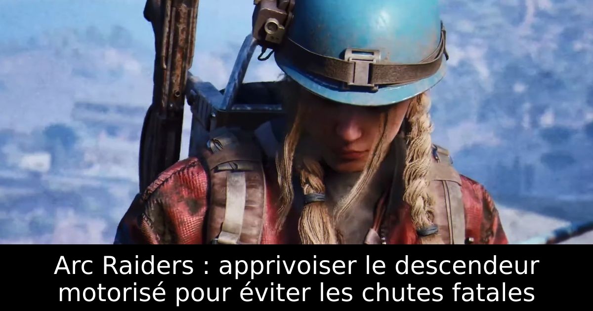 Arc Raiders : apprivoiser le descendeur motorisé pour éviter les chutes fatales