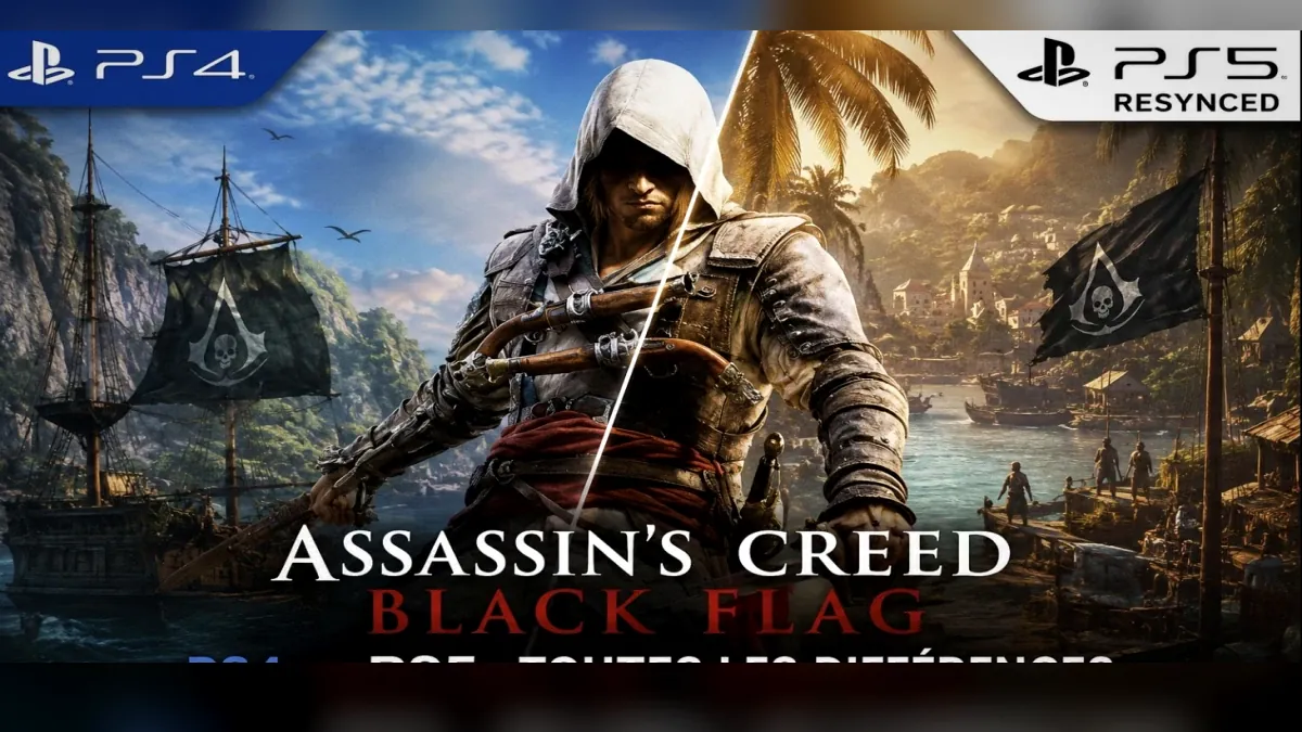 Assassin’s Creed Black Flag PS4 vs PS5 : toutes les différences avec Resynced