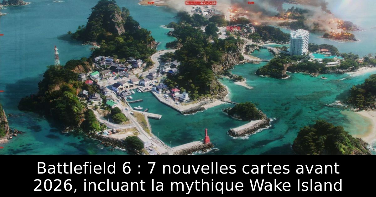 Battlefield 6 : 7 nouvelles cartes avant 2026, incluant la mythique Wake Island