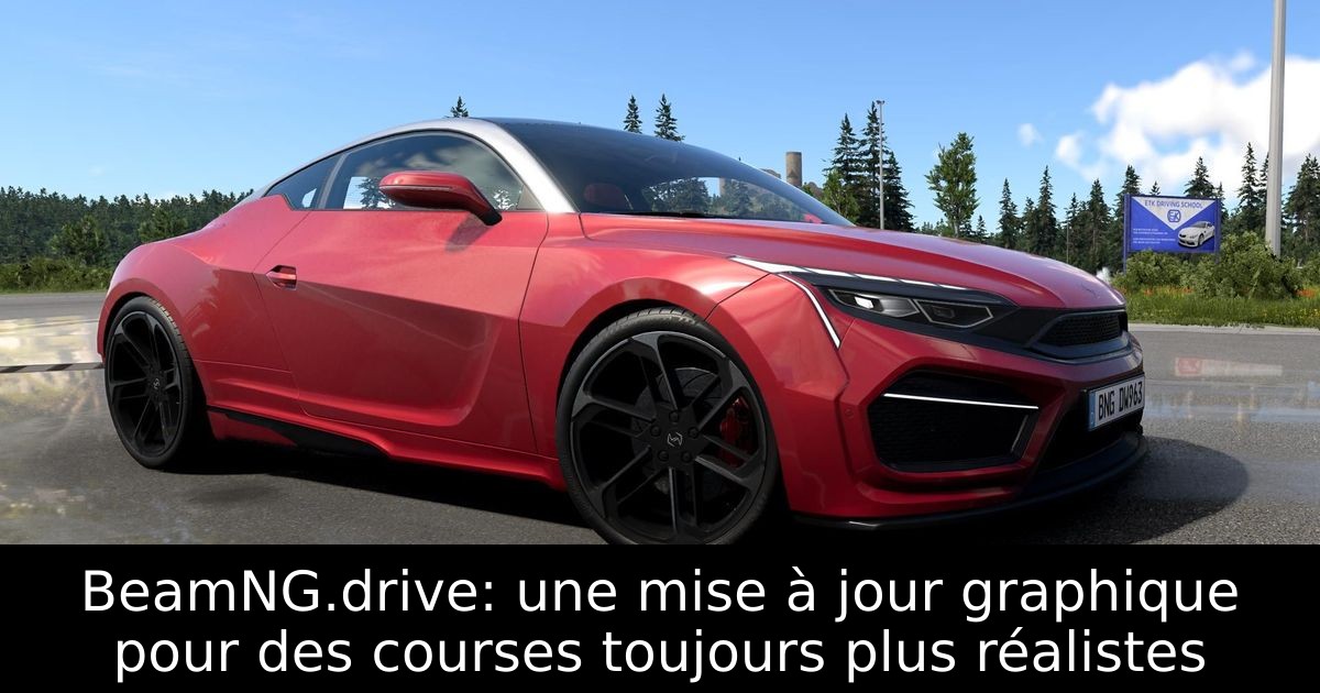 BeamNG.drive: une mise à jour graphique pour des courses toujours plus réalistes