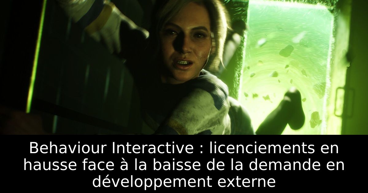Behaviour Interactive : licenciements en hausse face à la baisse de la demande en développement externe