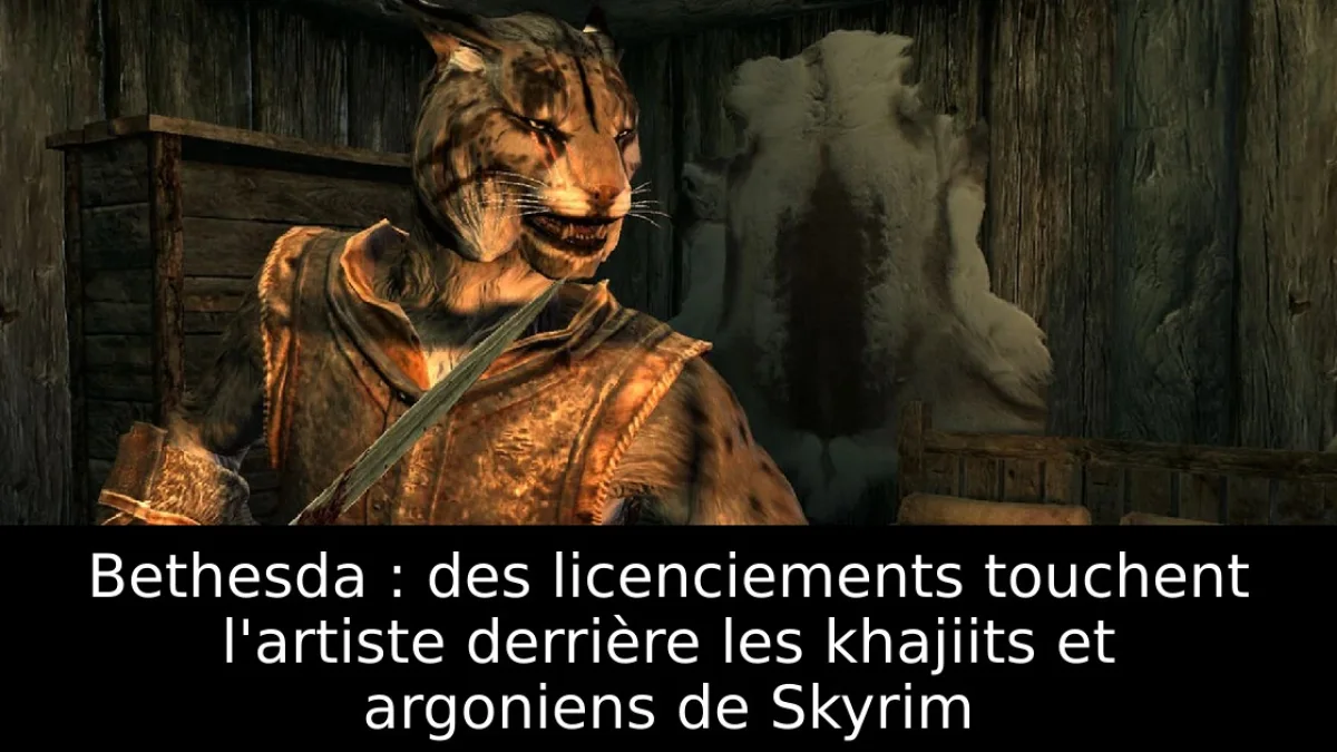 Bethesda : des licenciements touchent l'artiste derrière les khajiits et argoniens de Skyrim