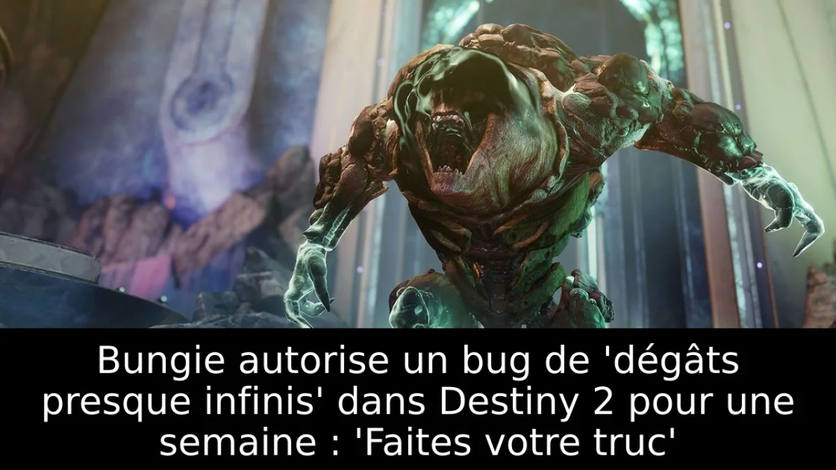 Bungie autorise un bug de 'dégâts presque infinis' dans Destiny 2 pour une semaine : 'Faites votre truc'