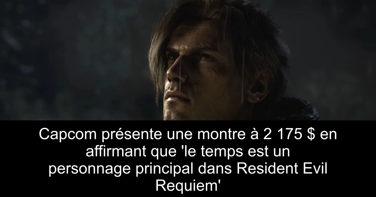 Capcom présente une montre à 2 175 $ en affirmant que 'le temps est un personnage principal dans Resident Evil Requiem'