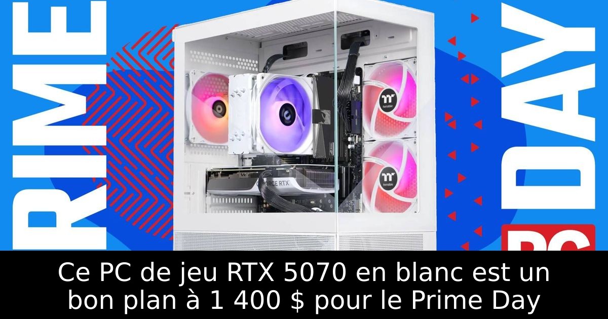 Ce PC de jeu RTX 5070 en blanc est un bon plan à 1 400 $ pour le Prime Day