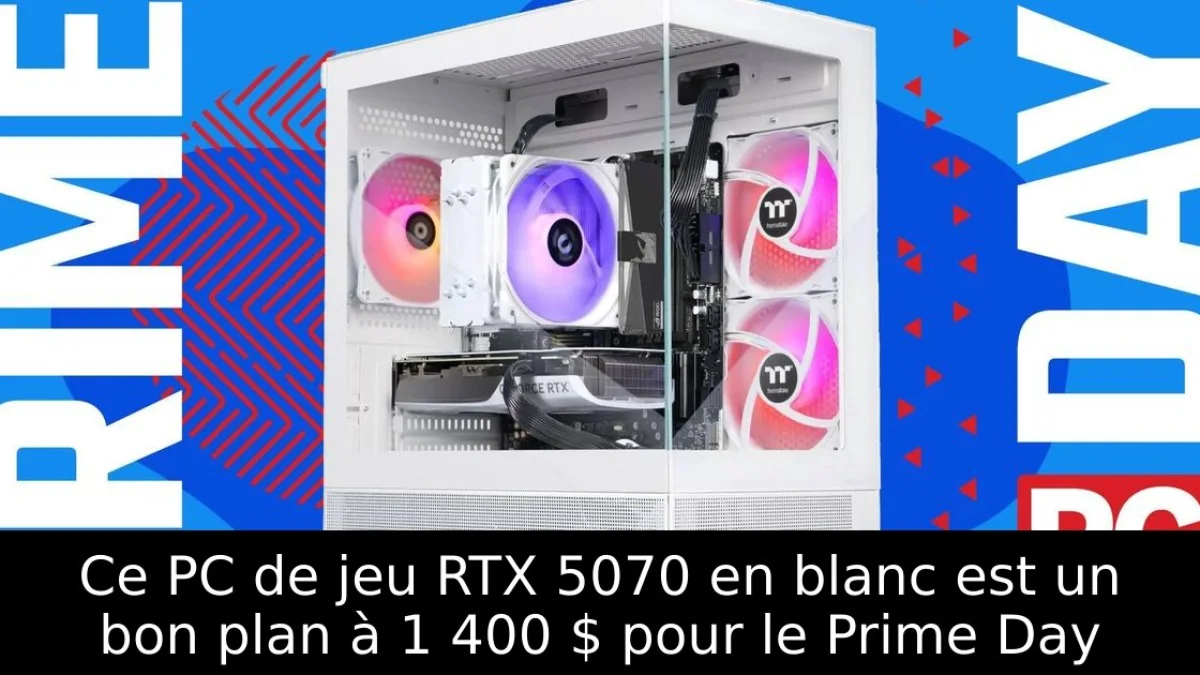 Ce PC de jeu RTX 5070 en blanc est un bon plan à 1 400 $ pour le Prime Day