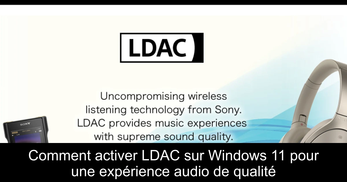 Comment activer LDAC sur Windows 11 pour une expérience audio de qualité