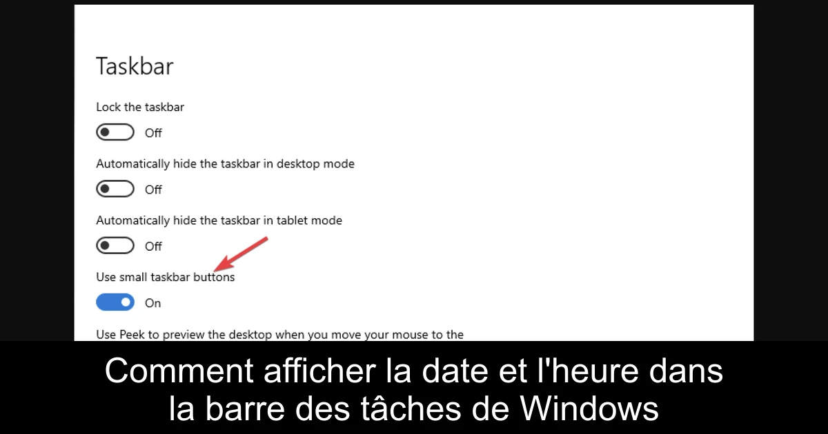 Comment afficher la date et l'heure dans la barre des tâches de Windows