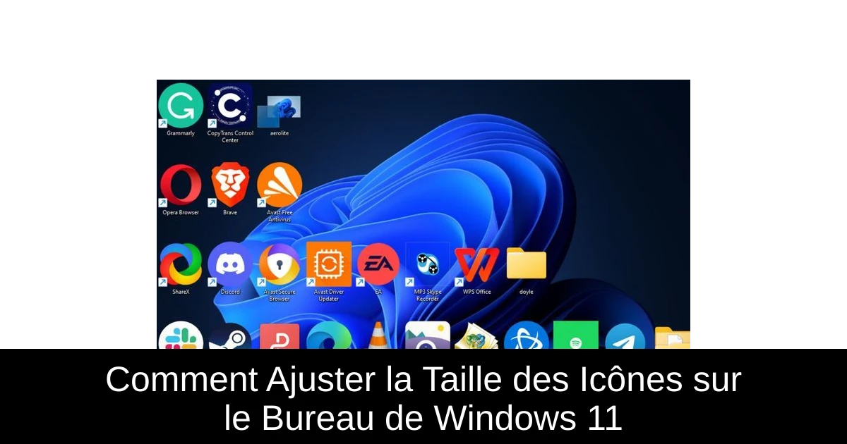 Comment ajuster la taille des icônes sur le bureau de Windows 11