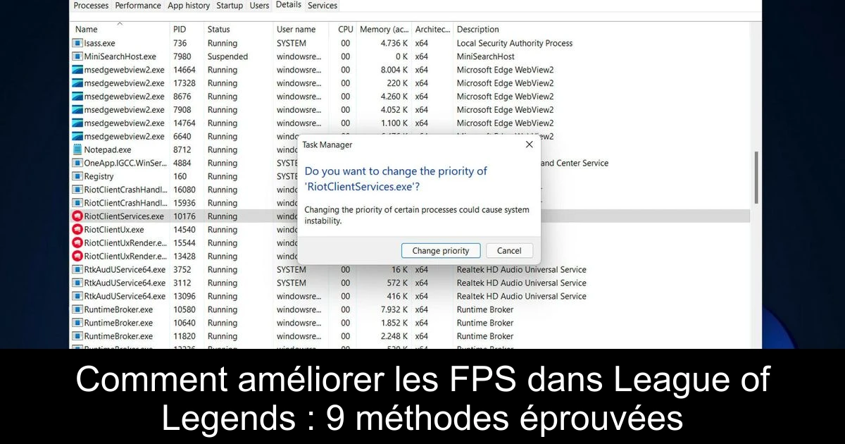 Comment améliorer les FPS dans League of Legends : 9 méthodes éprouvées