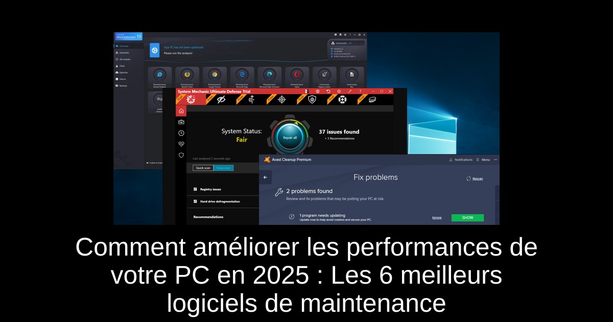 Comment améliorer les performances de votre PC en 2025 : Les 6 meilleurs logiciels de maintenance
