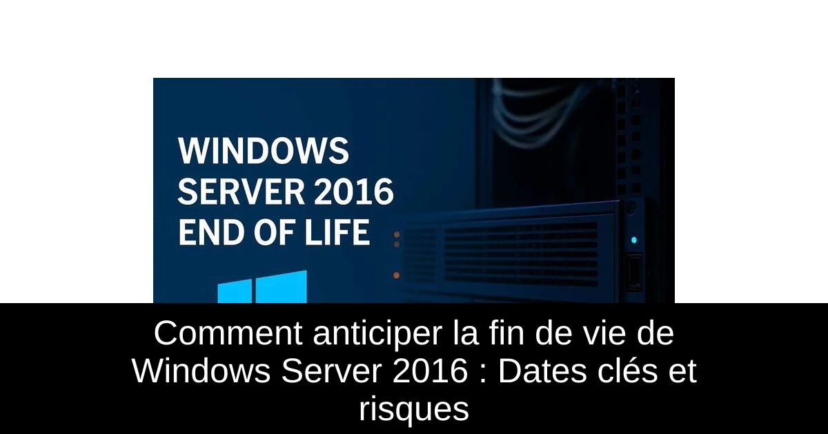Comment anticiper la fin de vie de Windows Server 2016 : Dates clés et risques