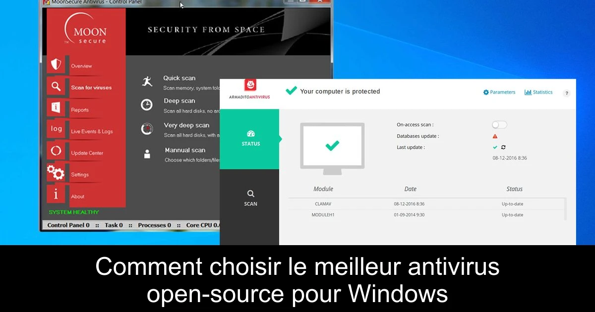 Comment choisir le meilleur antivirus open-source pour Windows