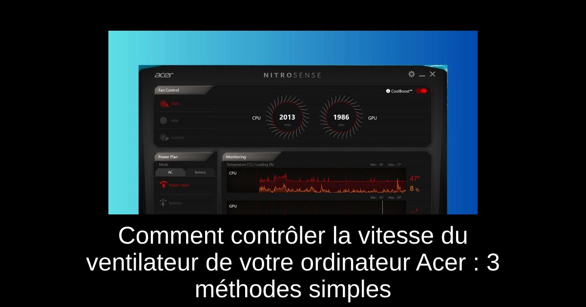 Comment contrôler la vitesse du ventilateur de votre ordinateur Acer : 3 méthodes simples