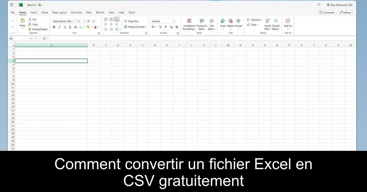 Comment convertir un fichier Excel en CSV gratuitement