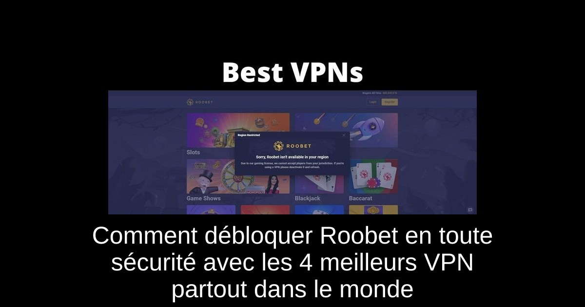 Comment débloquer Roobet en toute sécurité avec les 4 meilleurs VPN partout dans le monde