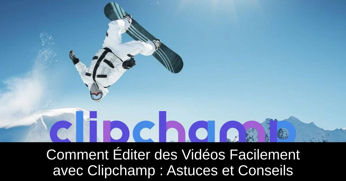 Comment Éditer des Vidéos Facilement avec Clipchamp : Astuces et Conseils