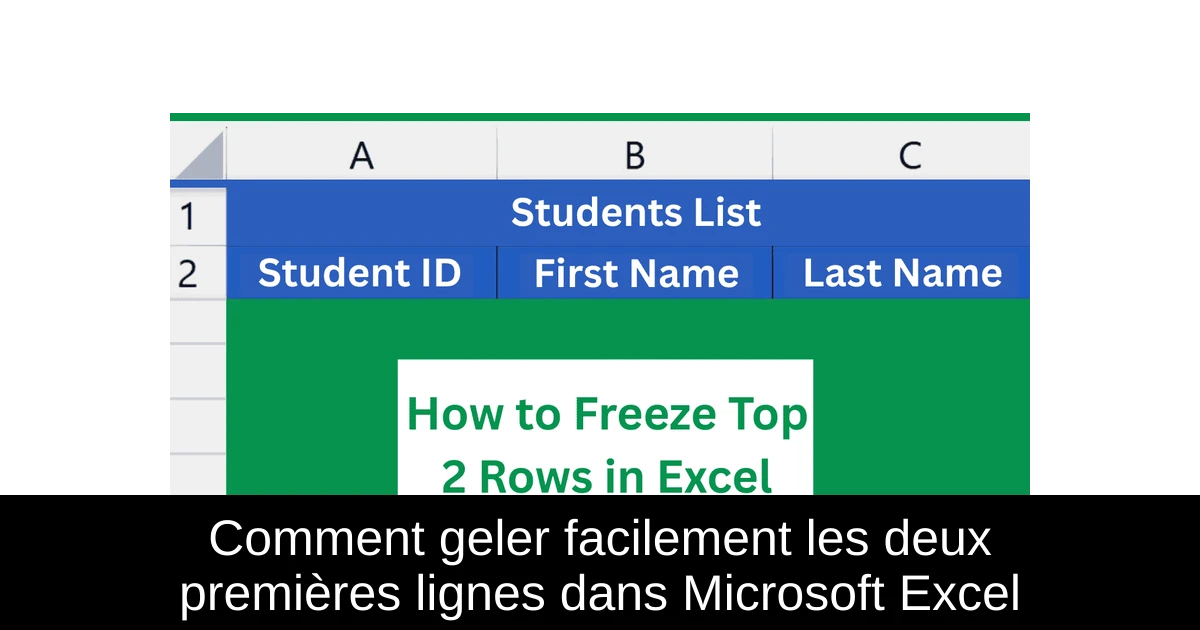 Comment geler facilement les deux premières lignes dans Microsoft Excel