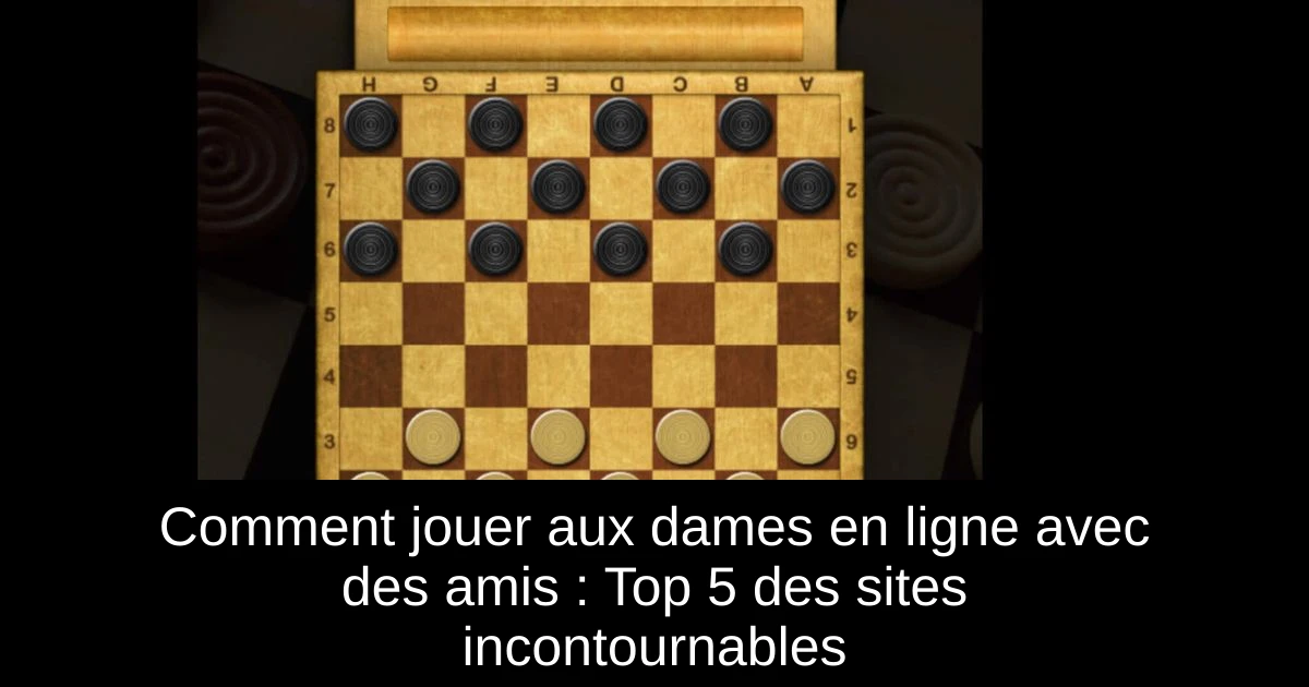 Comment jouer aux dames en ligne avec des amis : Top 5 des sites incontournables