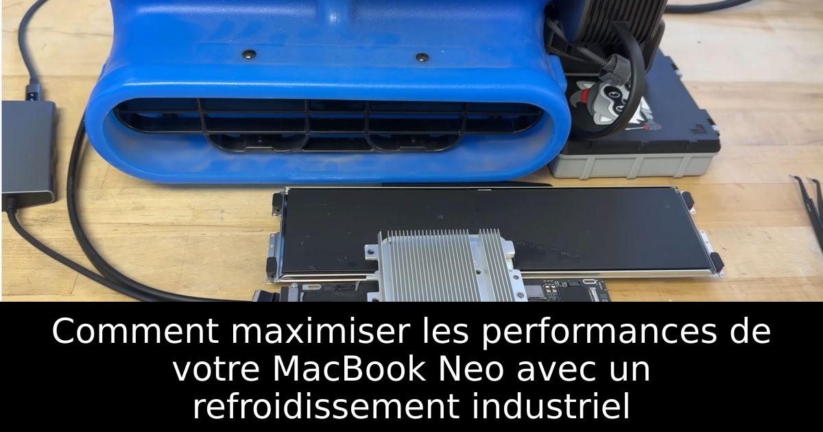 Comment maximiser les performances de votre MacBook Neo avec un refroidissement industriel