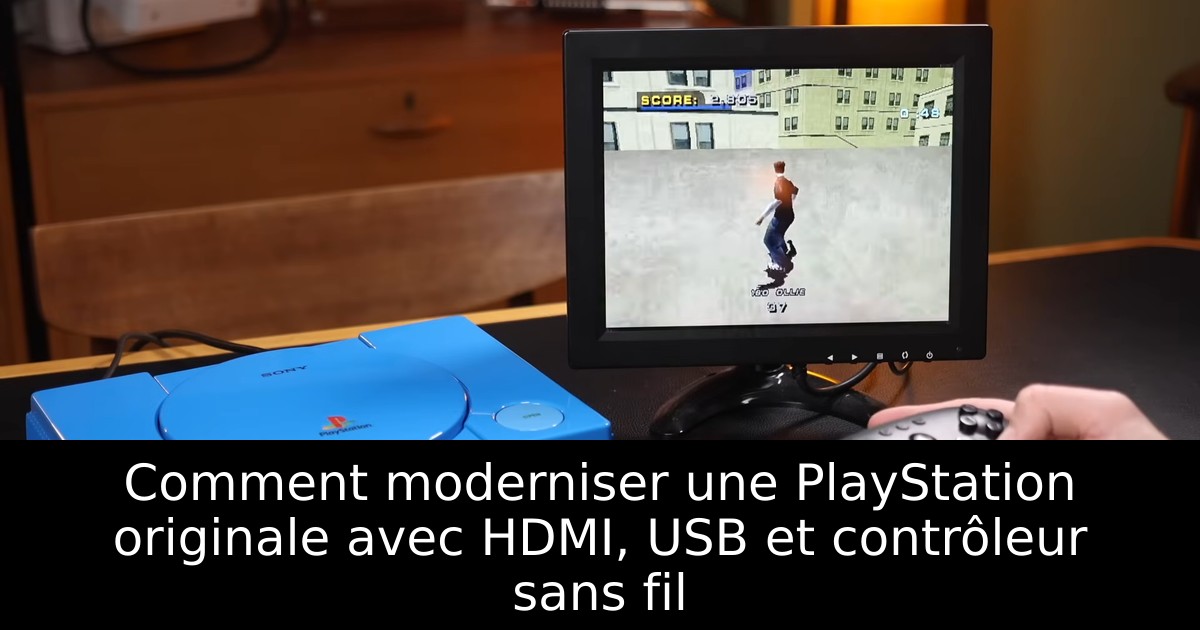 Comment moderniser une PlayStation originale avec HDMI, USB et contrôleur sans fil