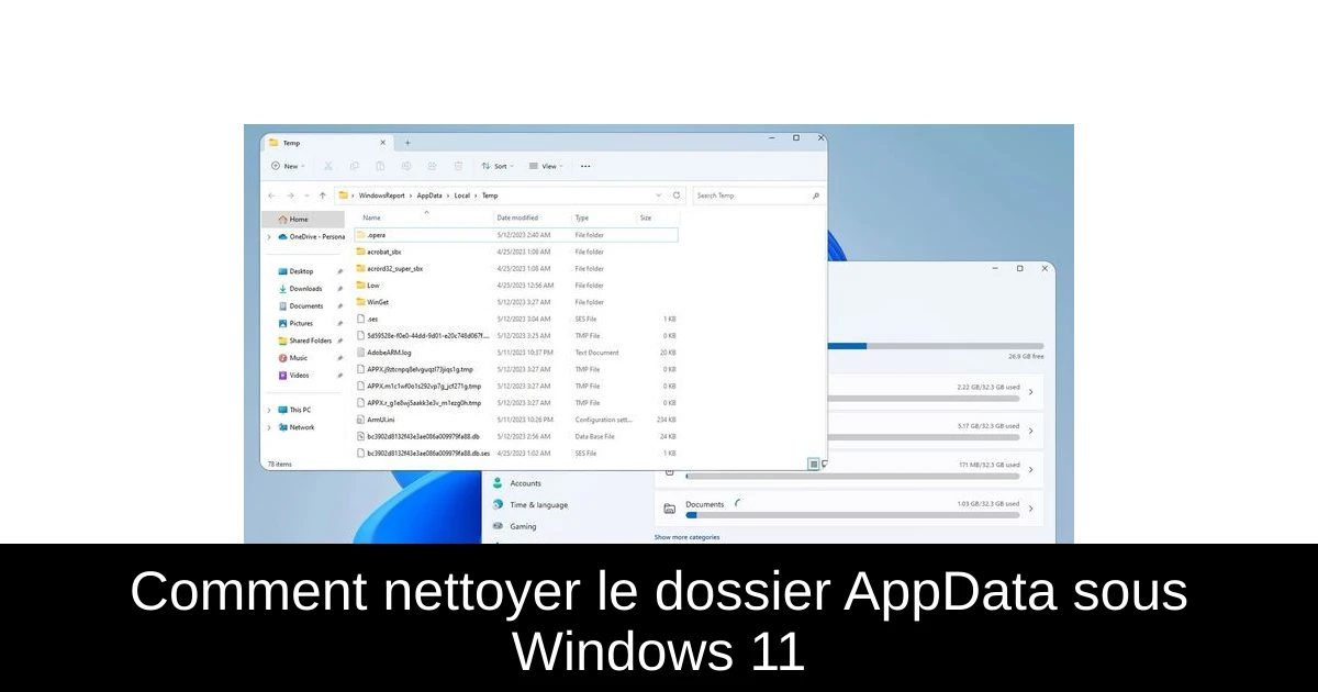 Comment nettoyer le dossier AppData sous Windows 11
