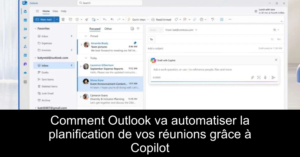 Comment Outlook va automatiser la planification de vos réunions grâce à Copilot