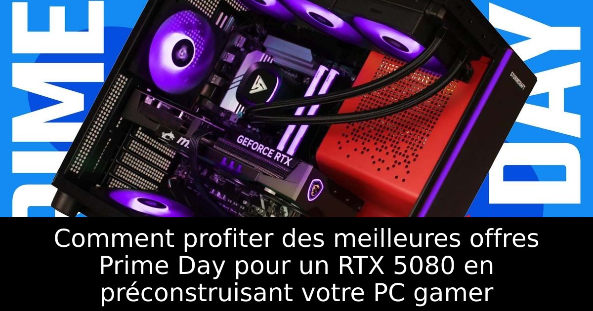Comment profiter des meilleures offres Prime Day pour un RTX 5080 en préconstruisant votre PC gamer