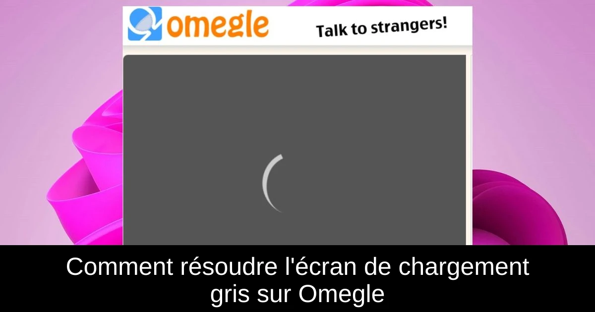 Comment résoudre l'écran de chargement gris sur Omegle