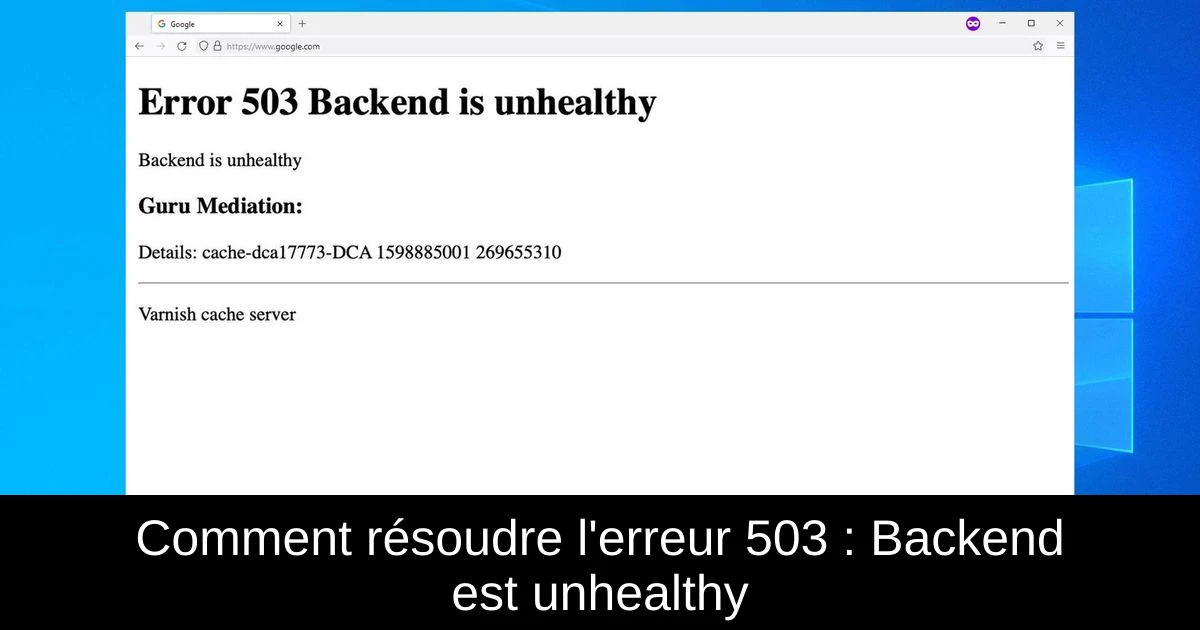 Comment résoudre l'erreur 503 : Backend est unhealthy