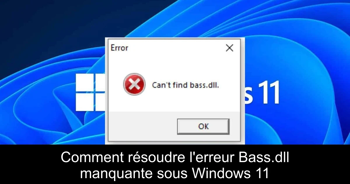 Comment résoudre l'erreur Bass.dll manquante sous Windows 11