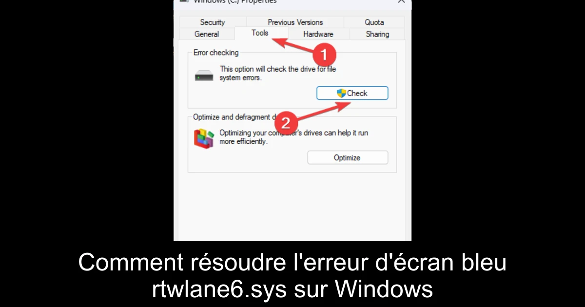 Comment résoudre l'erreur d'écran bleu rtwlane6.sys sur Windows