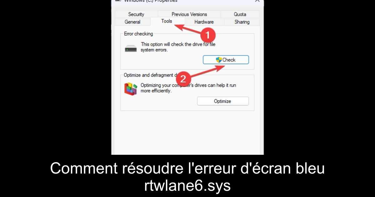 Comment résoudre l'erreur d'écran bleu rtwlane6.sys