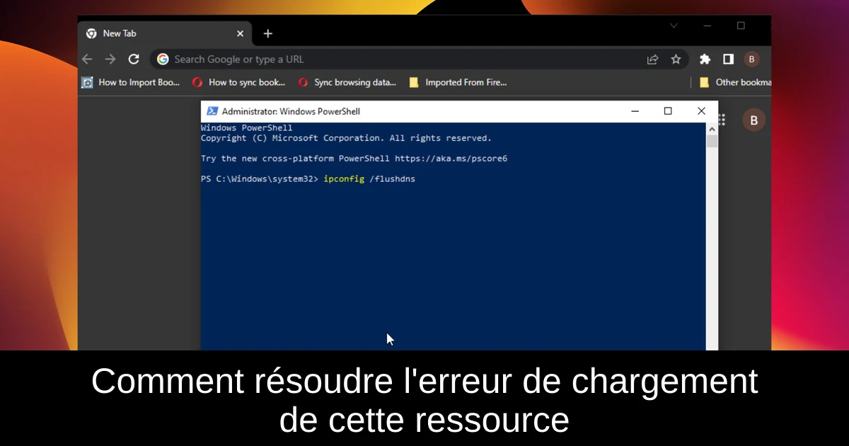Comment résoudre l'erreur de chargement de cette ressource