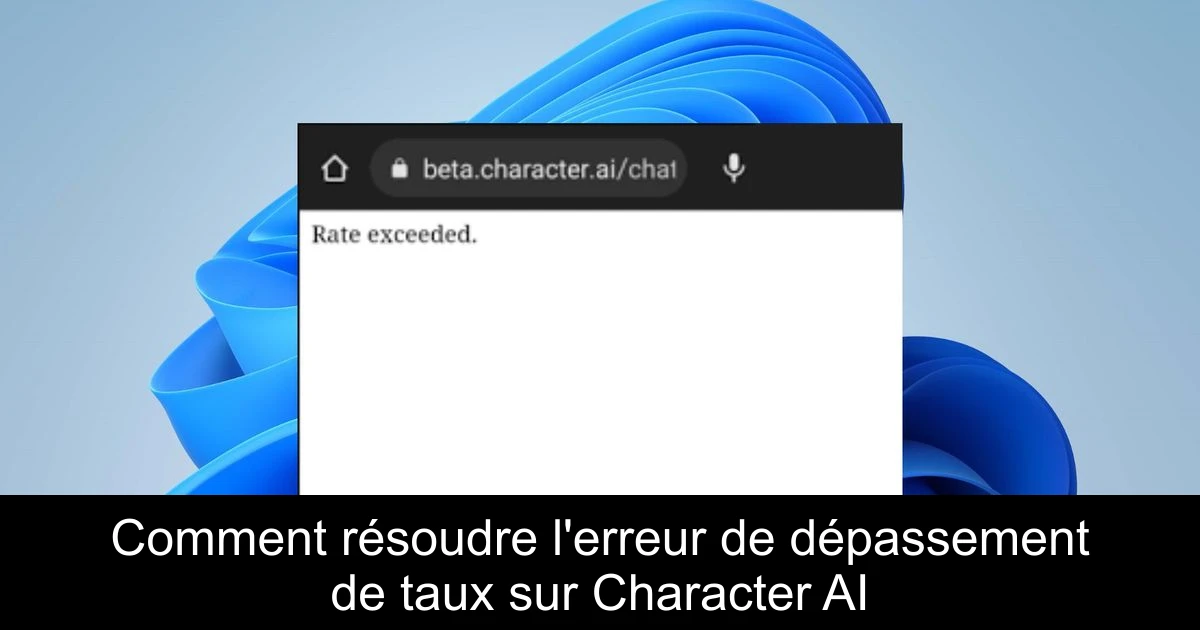 Comment résoudre l'erreur de dépassement de taux sur Character AI