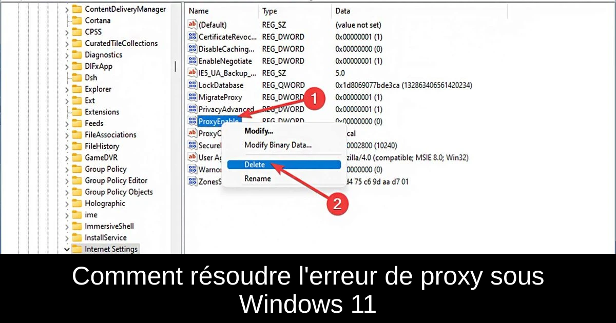 Comment résoudre l'erreur de proxy sous Windows 11