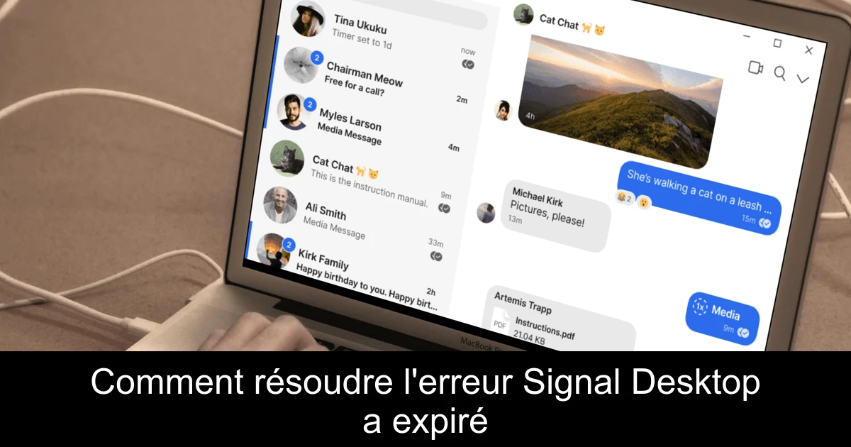 Comment résoudre l'erreur Signal Desktop a expiré