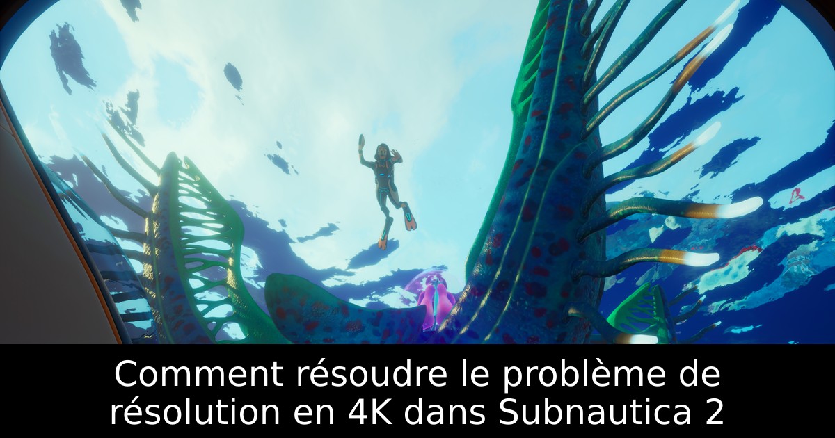 Comment résoudre le problème de résolution en 4K dans Subnautica 2